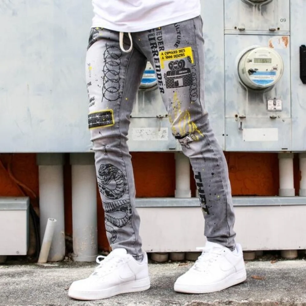 THRT DENIM serpent graphic print jeans - Picture 6 of 6